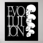 Evolution (black, with white border) poster
