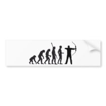 evolution bow and arrow bumper stickers