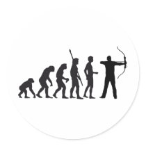 evolution bow and arrow sticker