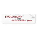EVOLUTION? bumper stickers