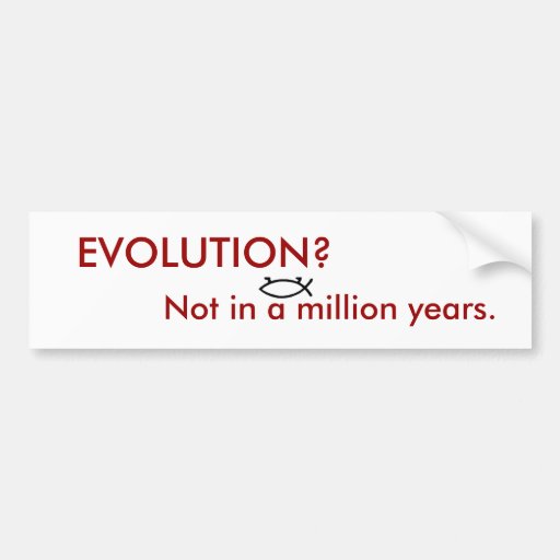 Evolution Bumper Stickers, Evolution Bumper Sticker Designs