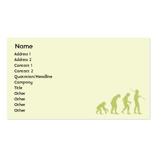 Evolution - Business Business Card Template (front side)
