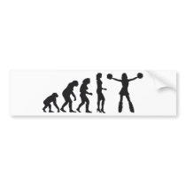 evolution cheerleading bumper sticker