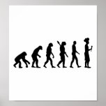 Evolution cook chef print