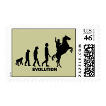 evolution cowboy postage stamps