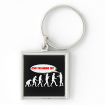 Evolution / Creation Stop Following Me Keychain