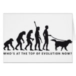 evolution dog greeting cards