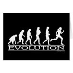 Evolution - Female Running Greeting Card
