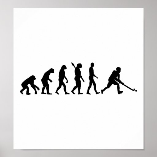 Evolution Field hockey Poster Zazzle
