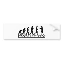 Evolution - Golf- Female Bumper Sticker