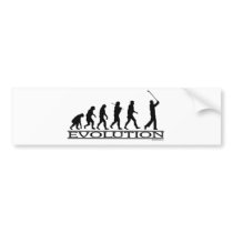 Evolution - Golf - Man bumper stickers by Mall4MyLife Evolution - Golf - Man bumper stickers