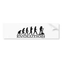 Evolution - Hiking bumper stickers