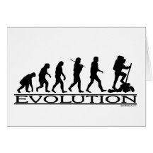 Evolution - Hiking Greeting Cards