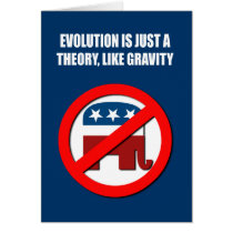 Evolution is just a theory like gravity cards