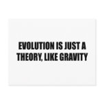 Evolution is just a theory like gravity postcards