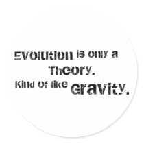 Evolution is only a theory. sticker