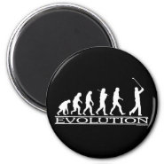 Evolution - Man - Golf Fridge Magnets