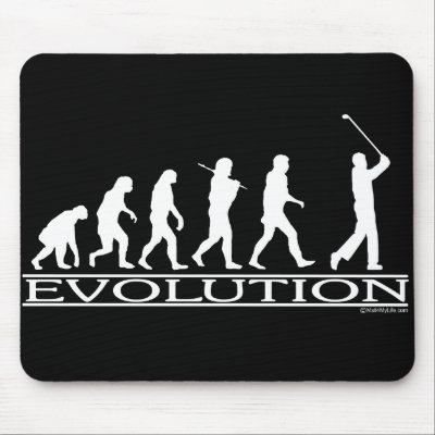 Evolution - Man - Golf Mouse Pad by Mall4MyLife