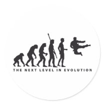 evolution martially kind round sticker