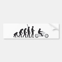 evolution more biker bumper sticker