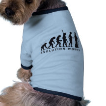 evolution more carpenter doggie tee shirt