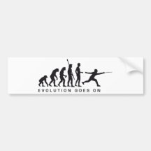 evolution more fencer bumper sticker