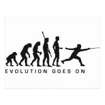 evolution more fencer postcards