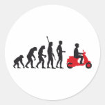evolution more scooter round stickers