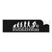 Evolution - Mt Biking Bumper Sticker