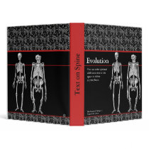 Evolution Notebook with Human and Ape Skeletons binders by AntiqueImages Evolution Notebook with Human and Ape Skeletons binders