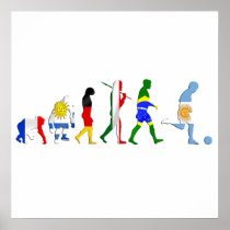 Evolution of Argentinian soccer Argentina futbol Poster