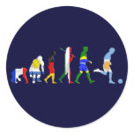 Evolution of Argentinian soccer Argentina futbol Round Sticker