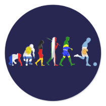 Evolution of Argentinian soccer Argentina futbol Round Sticker