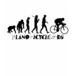 Evolution of Cycling Arty Logo Plano Texas Gear Tee Shirt