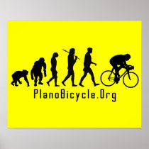 Evolution of Cycling Clean look Plano Logo Posters