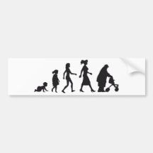 evolution of female life autoaufkleber