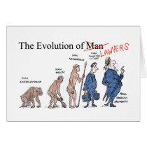 Evolution of Lawyers Greetings Card cards