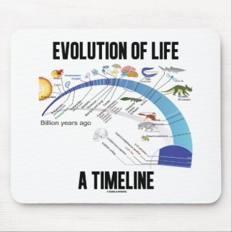 Evolution Of Life A Timeline (Biology) Mouse Pad