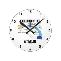 Evolution Of Life A Timeline (Biology) Round Wall Clock