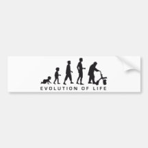 evolution of life auto sticker