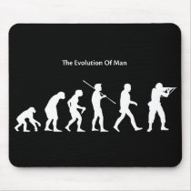 Evolution of Man (Black) Sattrical Mousepad