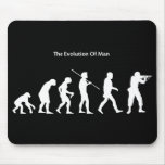 Evolution of Man (Black) Sattrical Mousepad