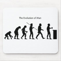 Evolution of Man comedy mousepad