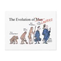 Evolution of Man postcard