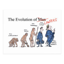 Evolution of Man postcard postcards