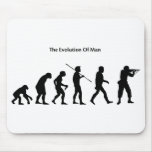 Evolution of Man (White) Sattrical Mousepad