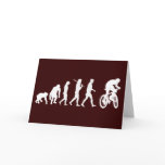 Evolution of mountain biking mountain bikers greeting cards