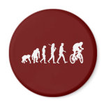 Evolution of mountain biking mountain bikers fridge magnet