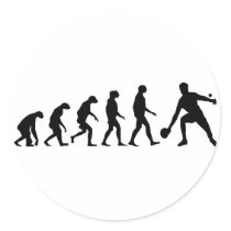 Evolution of Ping Pong Round Sticker
