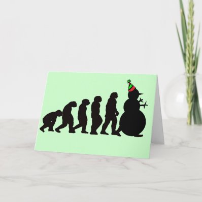 Evolution of Snowman Greeting Card